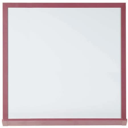 Aarco Architectural High Performance White Porcelain Markerboard w/ Wood Grained Aluminum Trim 420WD4848