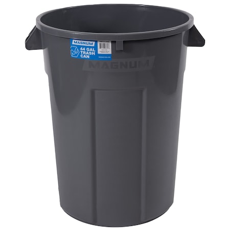 Magnum Tool Gray 44 Gallon Trash Can, Construction Grade, Heavy Duty Plastic (1 Pack) CMTC-C000-44G01