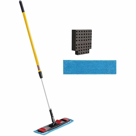 Rubbermaid Commercial 42 in Adaptable Flat Mop Pad Kit, Yellow Steel 2132426