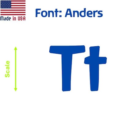 Aacc Self-Adhesive Vinyl Letter: t, Scale: 11 in. Color: Blue Font: Anders by AACC-Anders-lt-Blue-I11x1