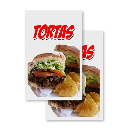 Signmission Tortas, Vinyl Decals Only 24 Inch x 36 Inch, Vinyl Decal, 2PK DSB-2436-2PACK-Tortas