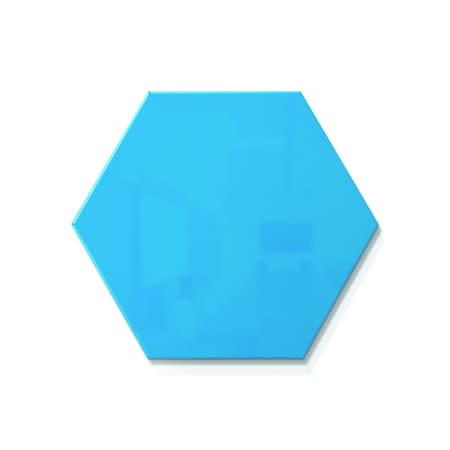 Ghent Hex LINK Powder-Coated Steel Whiteboard, Magnetic, 18'' x 21, Bright Blue HEXS1821BB