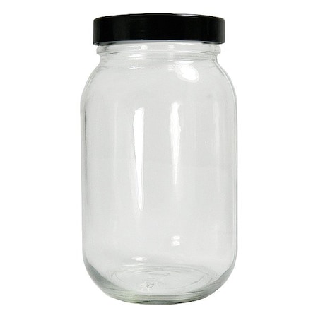 Qorpak Bottle, Clear, Glass, PK12 GLC-05795