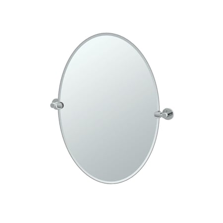 Gatco Channel 26.5" Frameless Oval Mirror, Chrome 4689