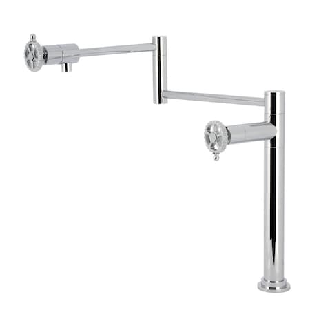 Kingston Brass Deck Mount Pot Filler Faucet, Polished Chrome KS4701CG