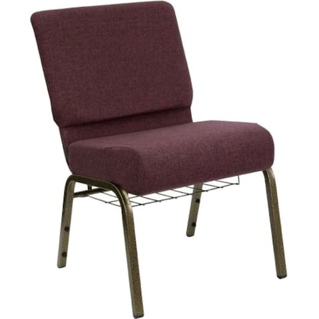 Flash Furniture Hercules Church Chair, 21-1/4 in W 25" L 33" H, Fabric Seat FD-CH0221-4-GV-005-BAS-GG