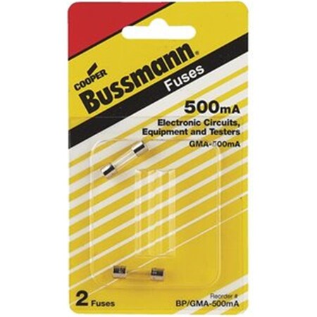 Upgrade Eaton Cooper-Bussman BP-GMA-500MA 125 V MP Fast Acting Glass Electronic Fuse UP3550475
