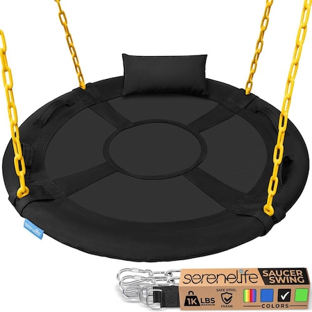 Serenelife 40 in Saucer Swing, Black SLSWNGHV08BK