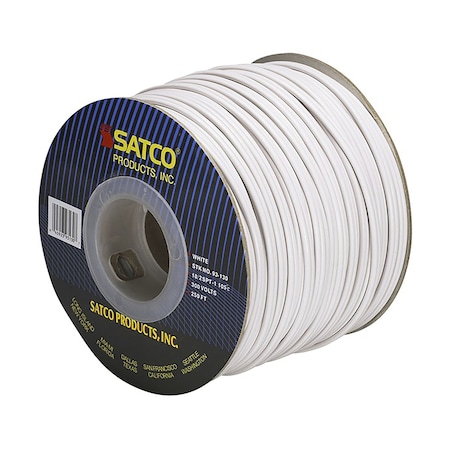 Satco Lamp And Lighting Bulk Wire 18/2 SPT-1 105C 250 Foot/Spool White 93/130