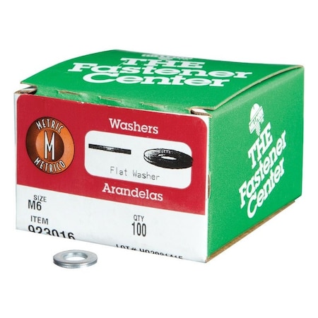 Hillman Zinc-Plated Steel M6 mm Flat Washer, 100PK 923016