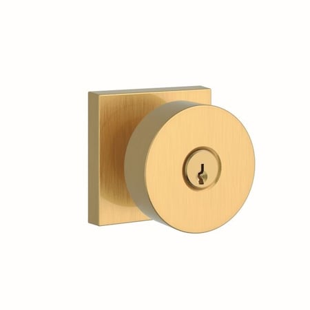 Baldwin Entry Contemporary Knob and Contemporary Square Rose with 6AL Latch and Dual Strike Lifetime ENCONCSR044