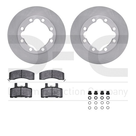 Dynamic Friction Co DFC Brake Rotor- Heavy Duty Brake Pad includes Hardware 6412-40001