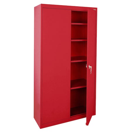 Sandusky Lee Light Duty Welded Steel Storage Cabinet, 36x18x72, Red VF41361872-01