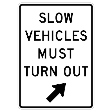 Sign Solutions Usa Traffic Sign, 30 in Width, Aluminum Sign, Vertical Rectangle DUS10HWT3042R4-14