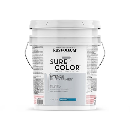 Rust-Oleum Interior Paint, Dove Gray, 5 gal 398370