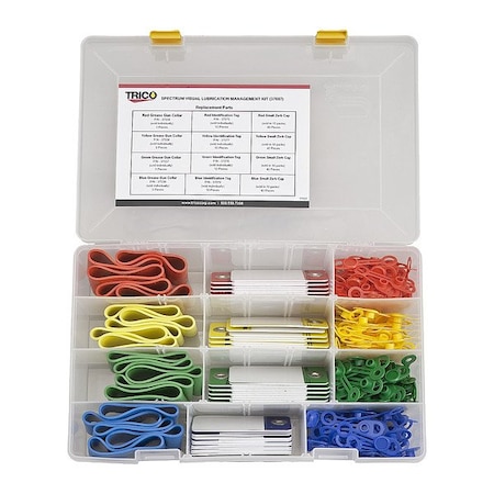 Trico Spectrum Samp Kit, 14 in L, Bl, Grn, Red, Ylw 37088
