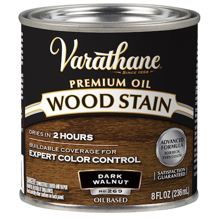 Rust-Oleum 1/2 Pt Dark Walnut Varathane Oil-Based Interior Wood Stain 211807