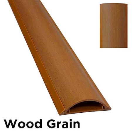 Switch On Cable Protector, 3/4 in H, 3 ft L, 2-3/4 in W, 1 Channel, PVC, Wood Grain SW3578806