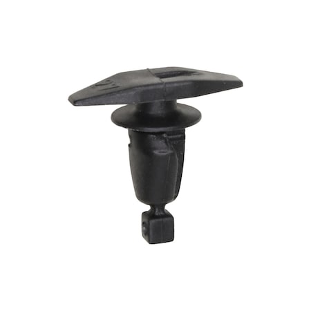 Auveco Weatherstrip Retainer; Head Size: 5mmx15mm, Stem Dia., 7.3mm, Stem L: 11mm, Black Nylon, 25PK 21950