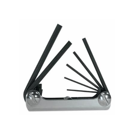 Eklind Metric Fold-Up Hex Key Set, 7 per Fold-Up, Hex Tip, Metric, Short 269-21171
