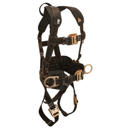 Falltech 8081 Fall Protection Harness, M, 425 lb, Quick-Connect Chest/ Quick-Connect Leg Straps 8081M