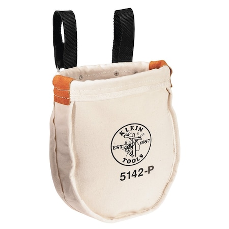 Klein Tools Tool Pouch, Tan, Canvas, 2 Pockets 5142P