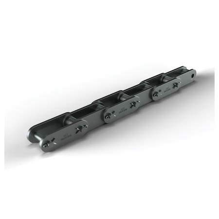 Hkk Chain HKK Heavy Series Cottd Double Pitch Standard Conv, 10 ft OAL, 2 P, 5/8 Dia x 5/8 W, .156 THK Plate DC080C1A