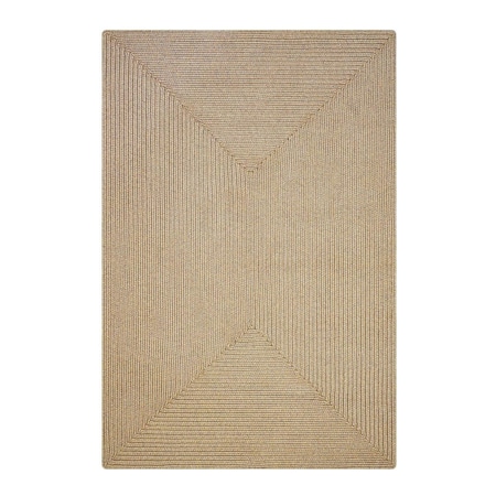 Homespice Decor 10 x 10 in. Rectangular Biscuit Ultra Durable Braided Rugs, Brown 621665