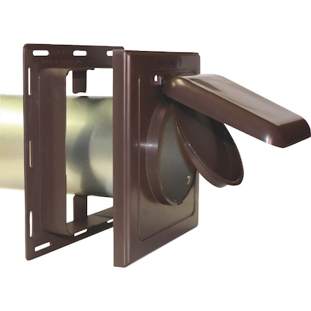 No-Pest 4'' Brown Plastic J-Block Dryer Vent Hood NPJB