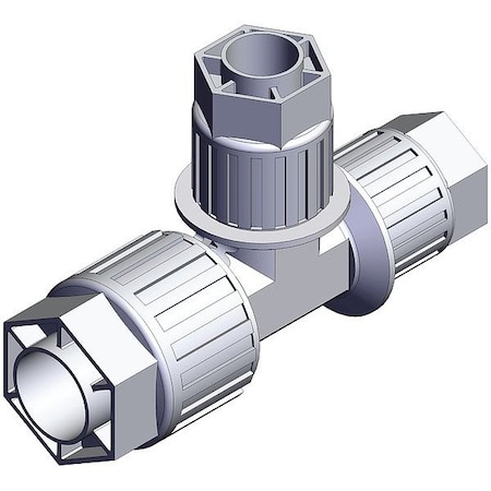 Smc High Purity Fitting, Reducer, PFA, Tee LQ3T6A-R7