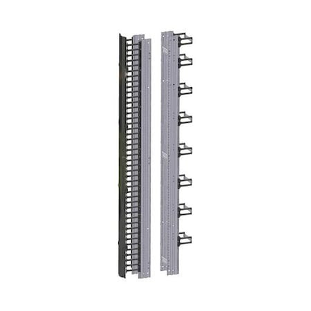 Belden Vert Mgr Ld/Hd Combo W/ Doors 6" W X 84" H BHVHL06