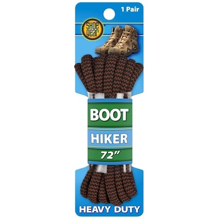 Shoe Gear Alpine Boot Lace, Round, Black/Brown, 72 in L 1N310-12