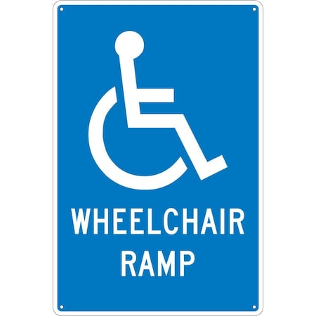 Nmc Wheelchair Ramp Sign, TM86G TM86G