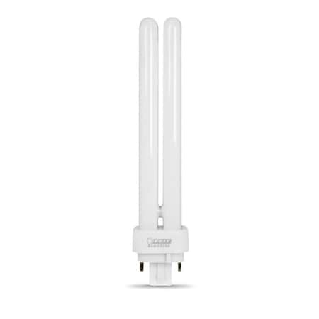 Feit Electric Fluorescent Bulb, 26 W, PL Lamp, G24Q3 Lamp Base, 1600 Lumens, 2700 K Color Temp, Soft White Light PLD26E