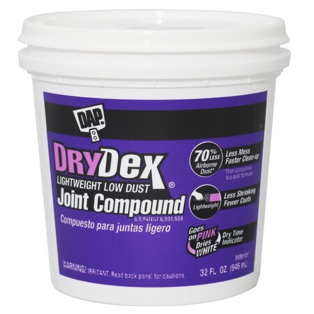 Dap 32 oz DryDex White All Purpose Lightweight Joint Compound, 8PK DA8011