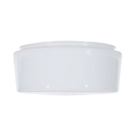 Satco 6 In. White Drum Glass Shade 6-5/8 In. Dia 5-7/8 In. Fitter 3-1/2 In. Height Sprayed Inside White 50/334