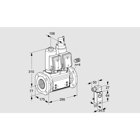 Honeywell Kromschroder Gas Solenoid Valve – Class A, EN 161, 500 mbar, IP65 KS88204285