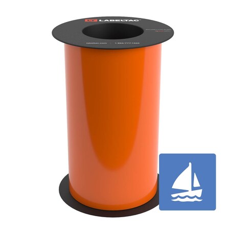 Labeltac Marine Supply 9in x 75ft LT9, Orange LT906MN-C