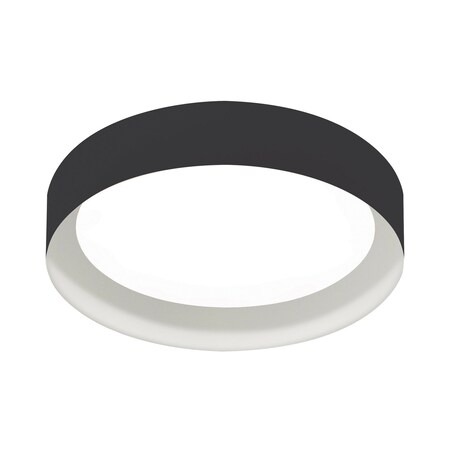 Afx Reveal, LED Flush Mount, 16"Dia., Black/White RVF16LAJUDBKWH