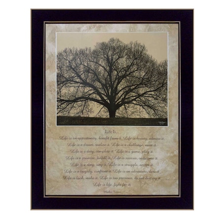 Homeroots Life Is 10 Black Framed Print Wall Art 404930