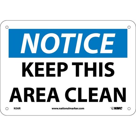 Nmc Notice Keep This Area Clean Sign, N36R N36R