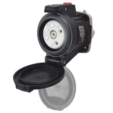 Meltric DXN30 RECEPTACLE POLY BLACK SIZE 2 IP 66/67 1P+N+G 30 A 277 VAC 60 Hz NO AUX 2234045