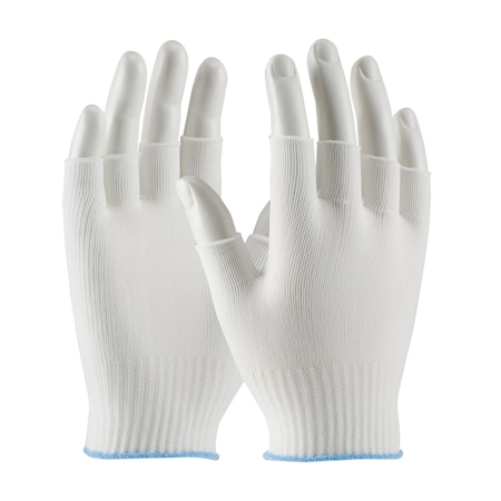 Cleanteam Light Weight Seamless Knit Nylon Clean Environment Glove, Half-Finger, 12PK 9261