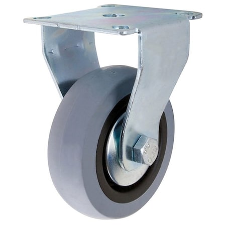 Shepherd Hardware G1 Series Rigid Caster, 3 in Dia Wheel, TPR Wheel, Gray, 121 lb 3547