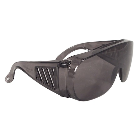 Radians Chief, Safety Glasses, Anti-Scratch, Smoke Lens, Smoke Frame, Frameless, 1 PR 360-S