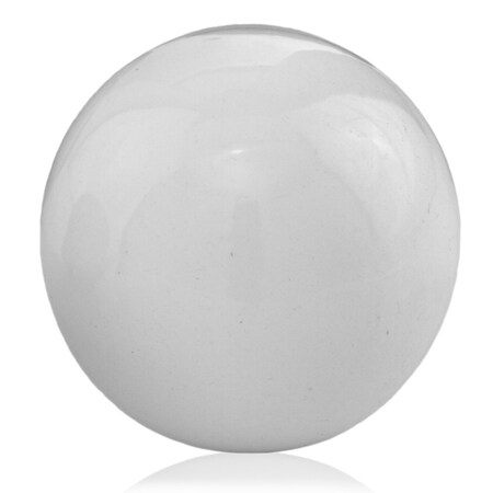 Homeroots 3" White Aluminum Decorative Orb Tabletop Sculpture 354717