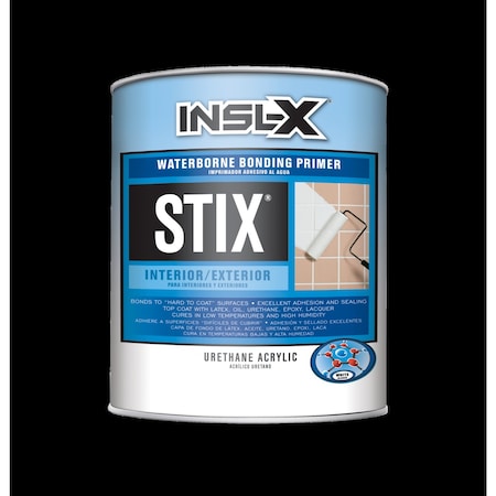 Insl-X Stix White Flat Water-Based Acrylic Urethane Primer 1 qt SXA110099-04