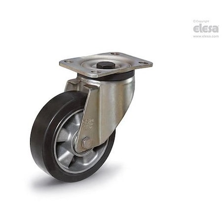 Elesa 452776 Medium-heavy duty castors Elastic rubber coating plate bracket 452776