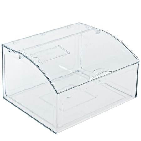 Azar Displays Large Clear Styrene Candy Bin Hinged Lid, Price Tag Slot, 7.25"H x 11.75"W 400435