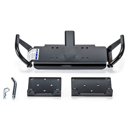 Warn 2 Inch Receiver Hitch Mount Powder Coated Black Steel for AXON and VRX Winches 111868